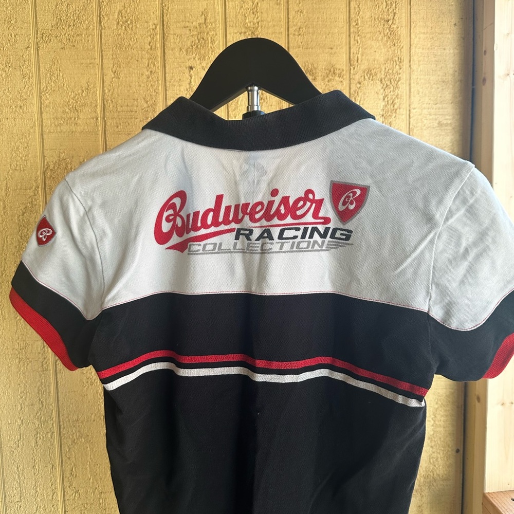 Budweiser Racing Collection Shirt in Black, White, and Red